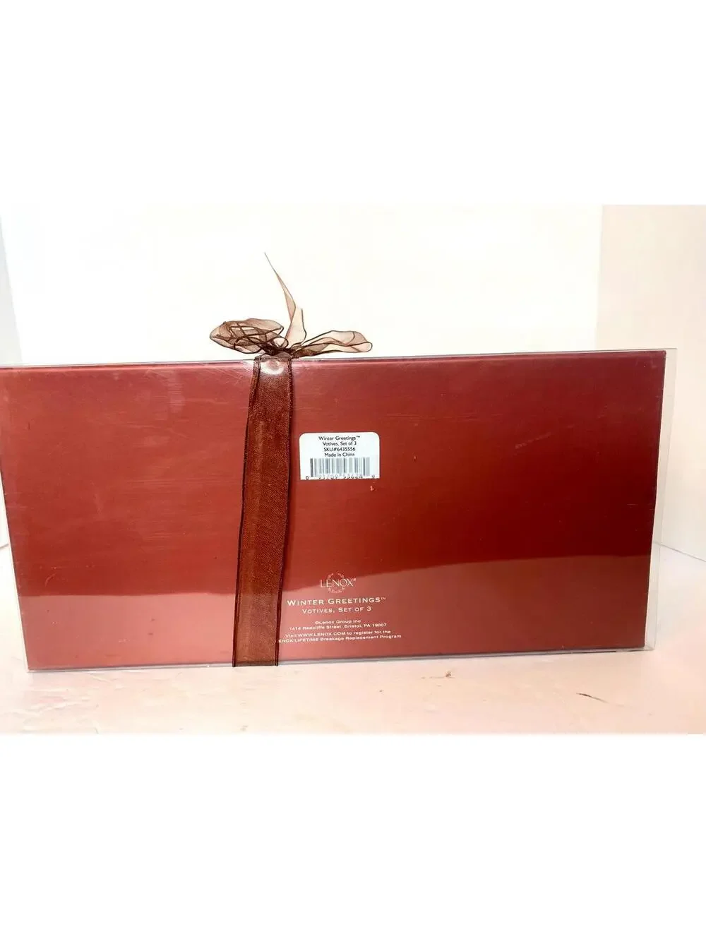 Lenox Winter Greetings Votives Set of 3 Candle Holders Tealights NIB